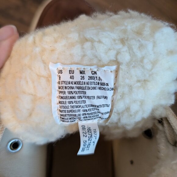 American Eagle Cozy Hiker High top suede sneakers boots brown size 9 - Picture 11 of 15